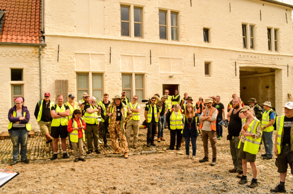 The group, gathered for briefing.
