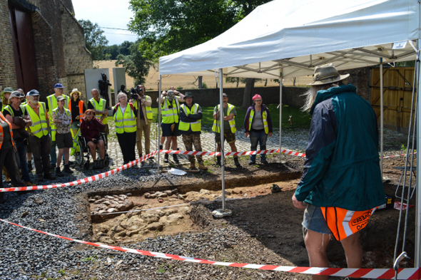 Phil explaining what has been found.